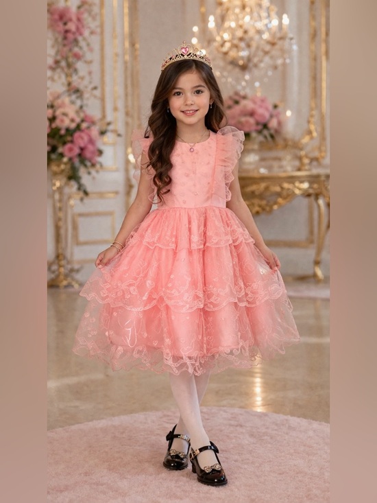 Kensie Girl Other - Girls Pink Princess Dress Lace Tulle Party Birthday Elegant NWT